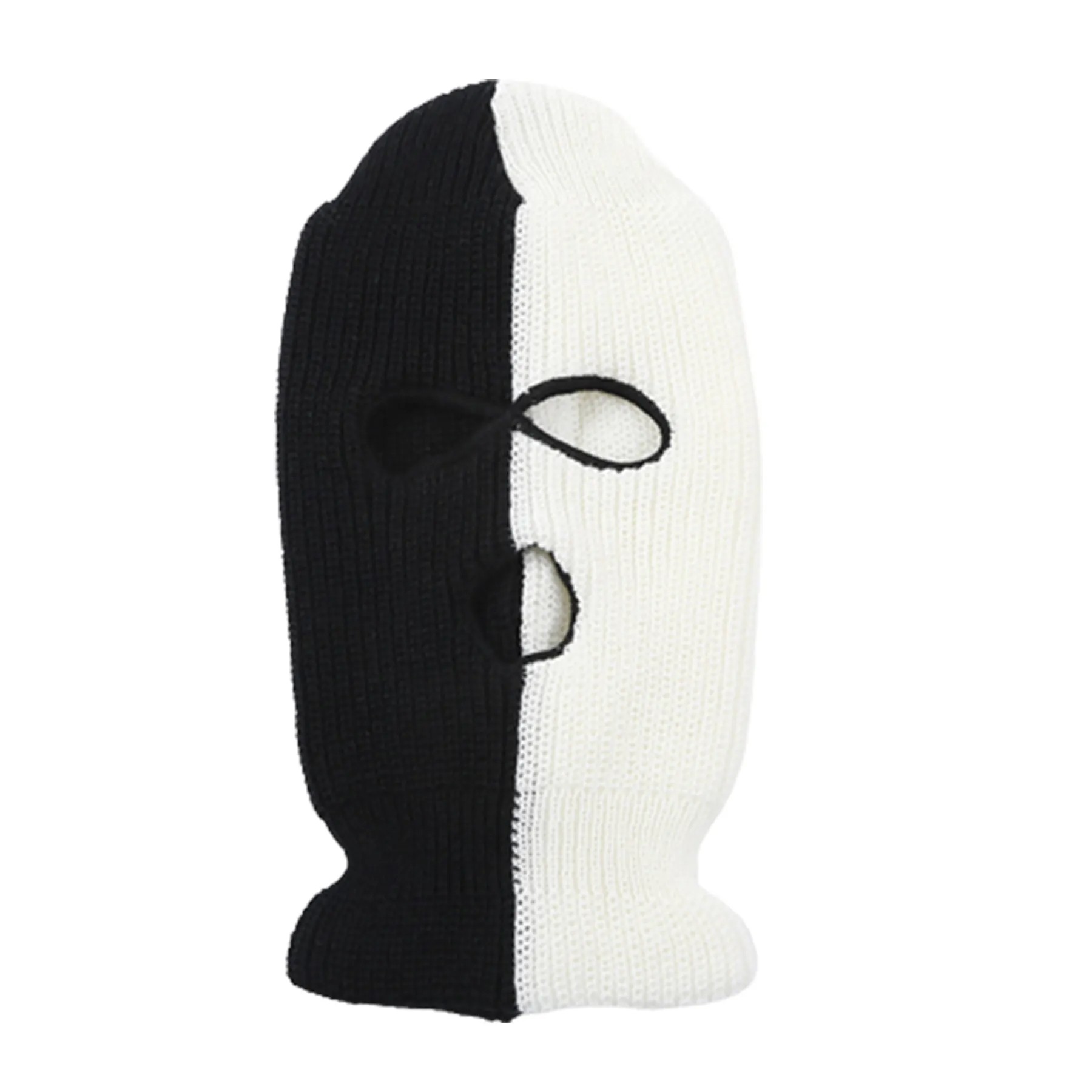 Two-Tone Knitted Mask Hat 2