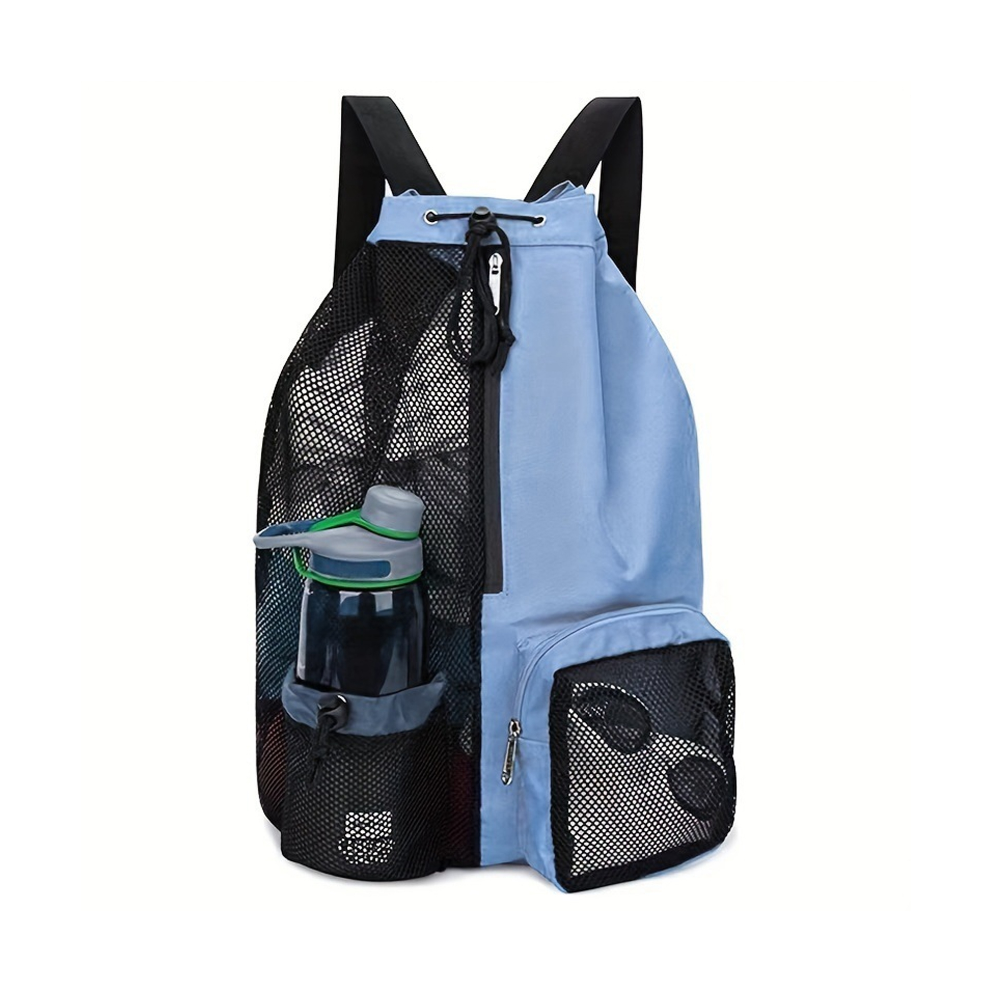 Mesh Drawstring Swim Bag With Wet Pocket For Beach Gym Gear 7