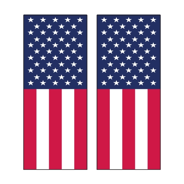 6" x 28" Light Post 2 Banner Set - Vinyl 2 Sided - USA 2