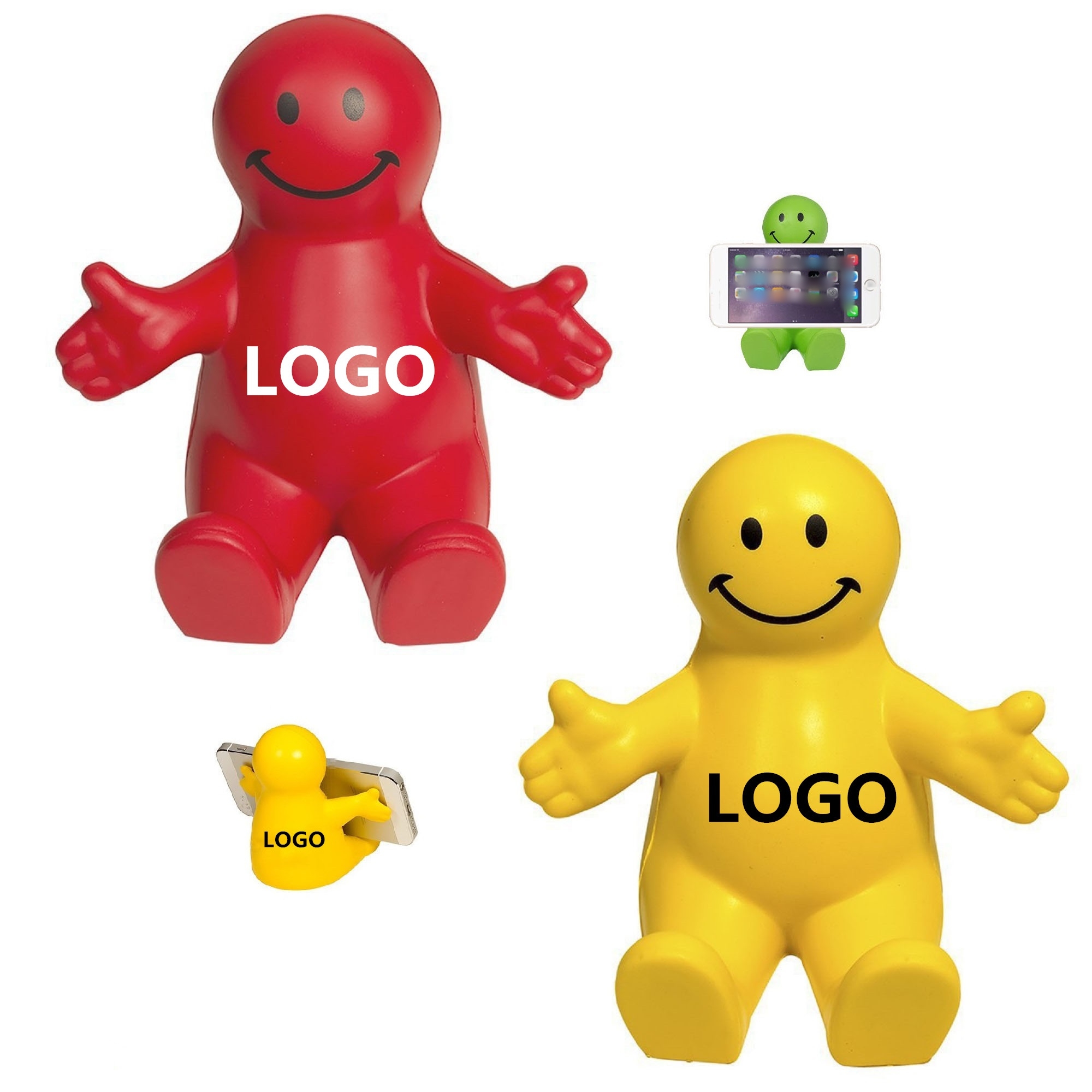 Smiley Face Guy Stress Reliever And Smartphone Stand 2