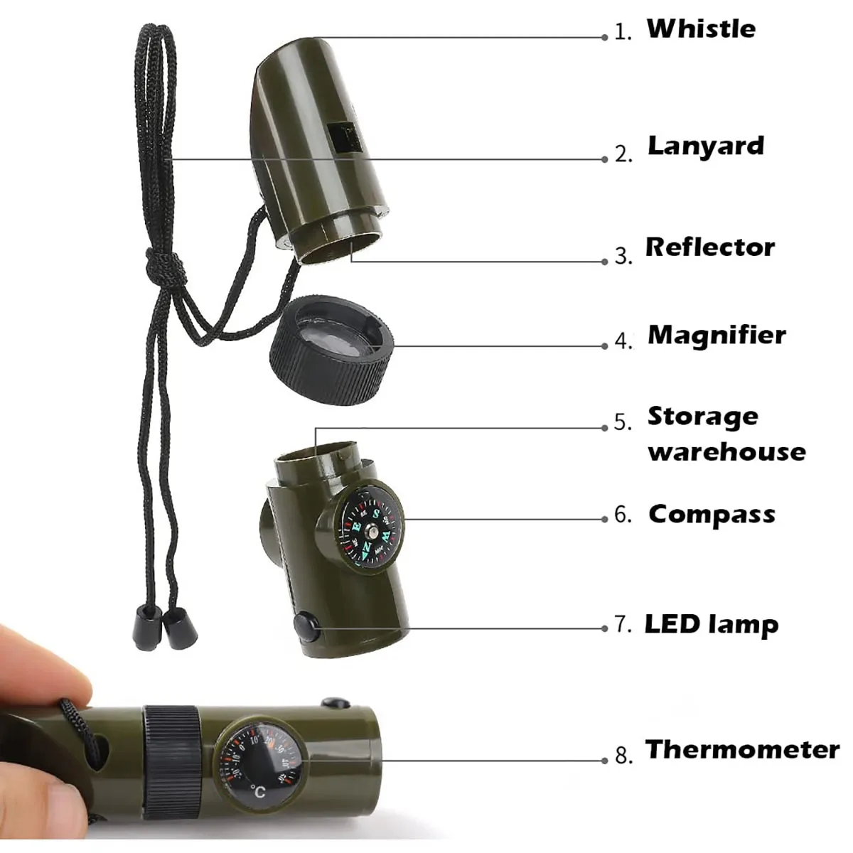 7 in 1 Outdoor Whistl 1