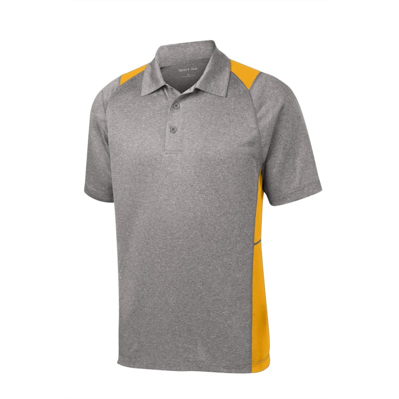 Sport-Tek Heather Colorblock Contender Polo. 91