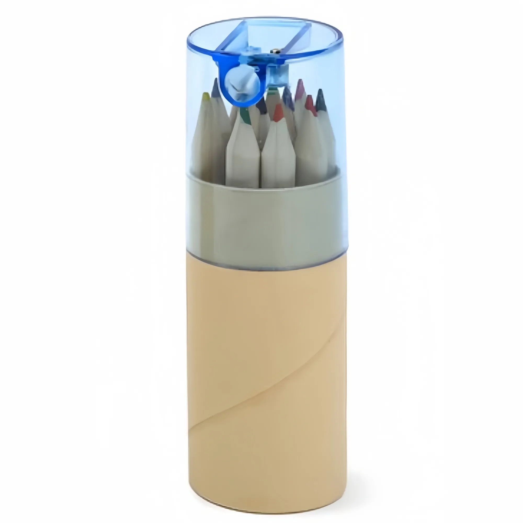 MOQ100 Colored Pencils Tube With Sharpener 12-Piece 8