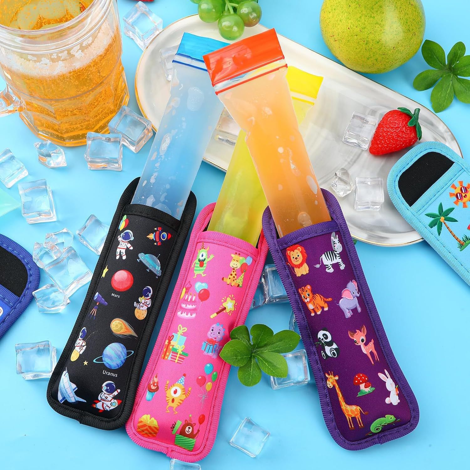 Reusable Popsicle Bags Ice Pop Sleeves Antifreezing 7
