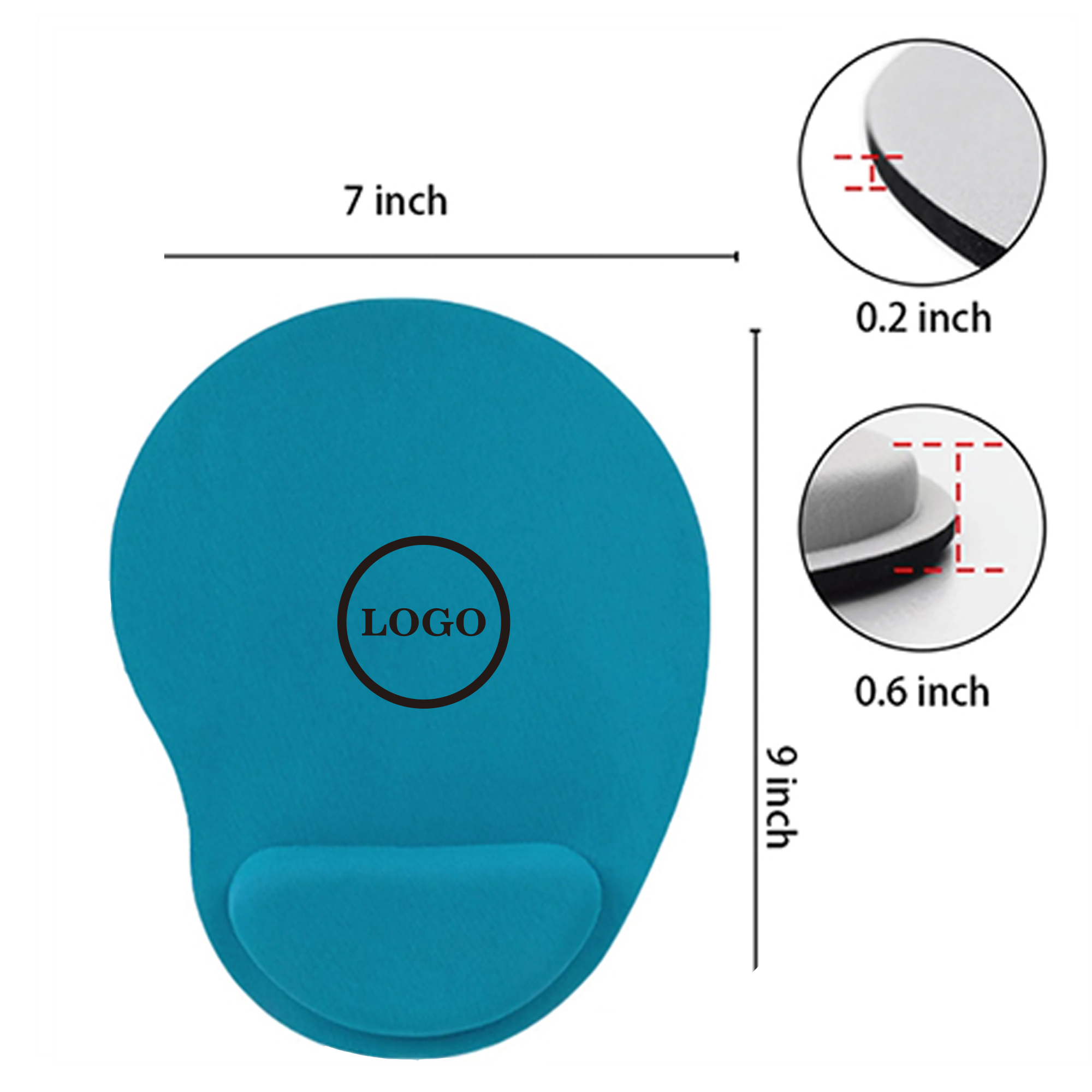 Anti-Slip Mouse Pad Gel Wrist Support 3