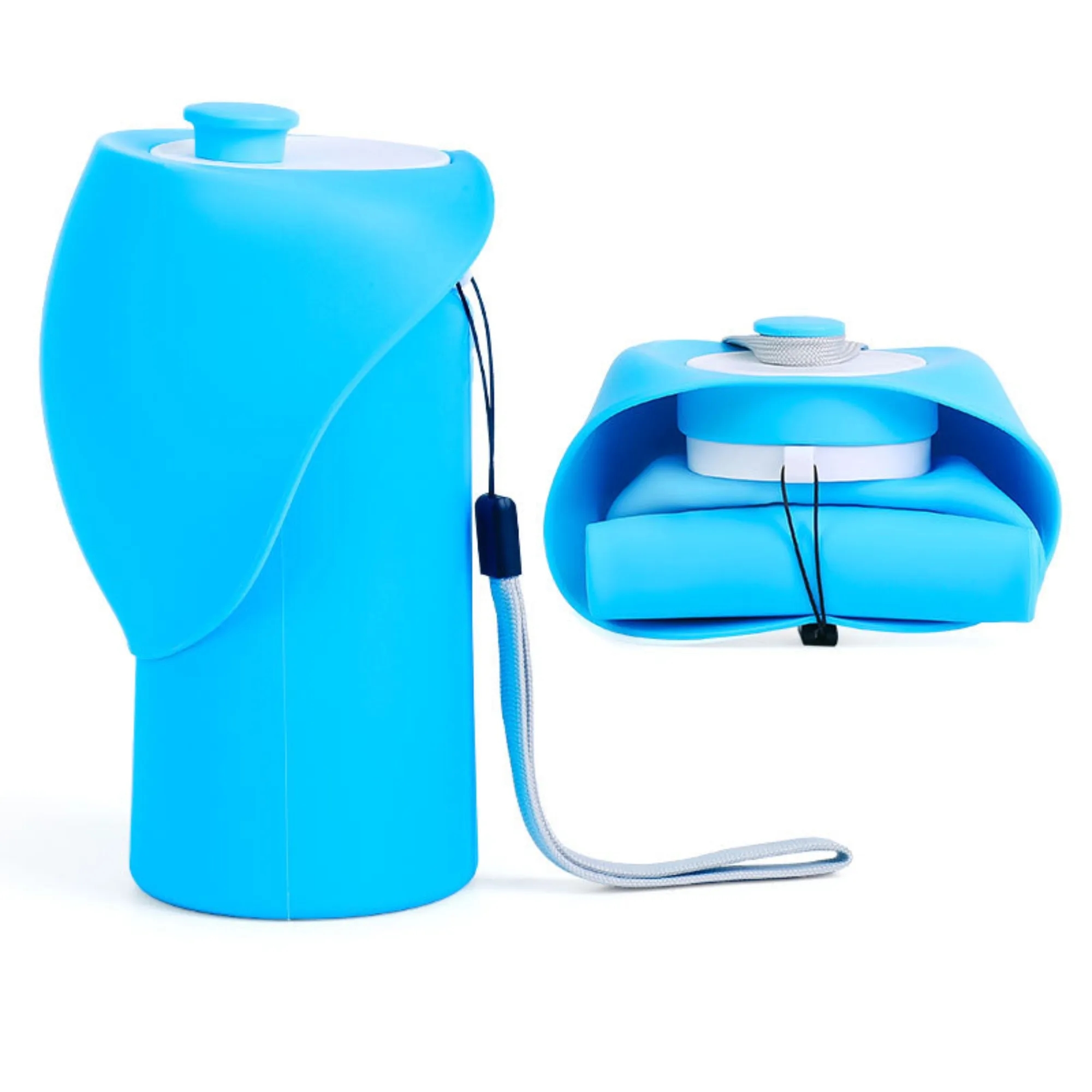 Pet Travel Foldable Water Bottle With Lanyard 7