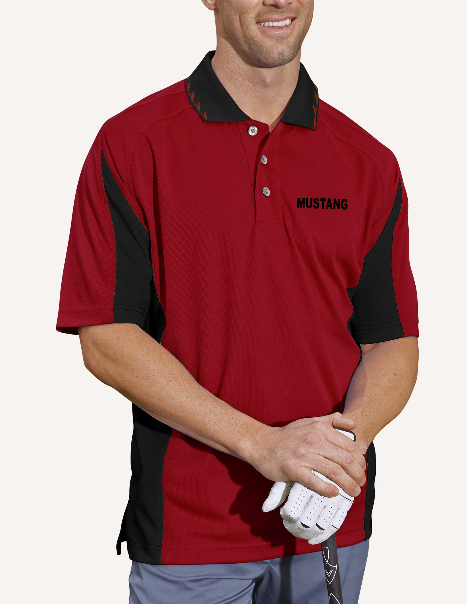 Men's Mustang Birds Eye Polo Shirt 11