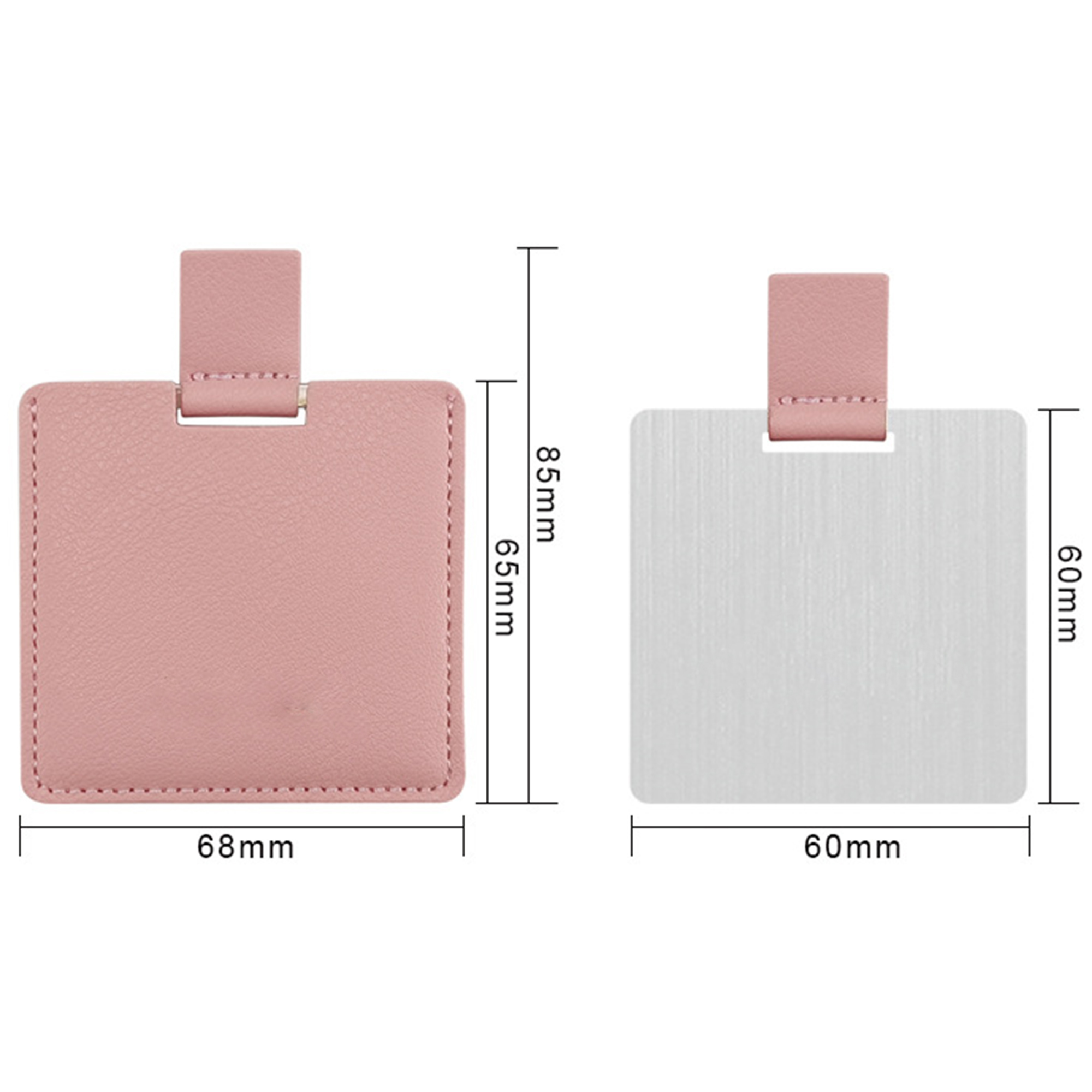 Square PU Leather Mirror 3