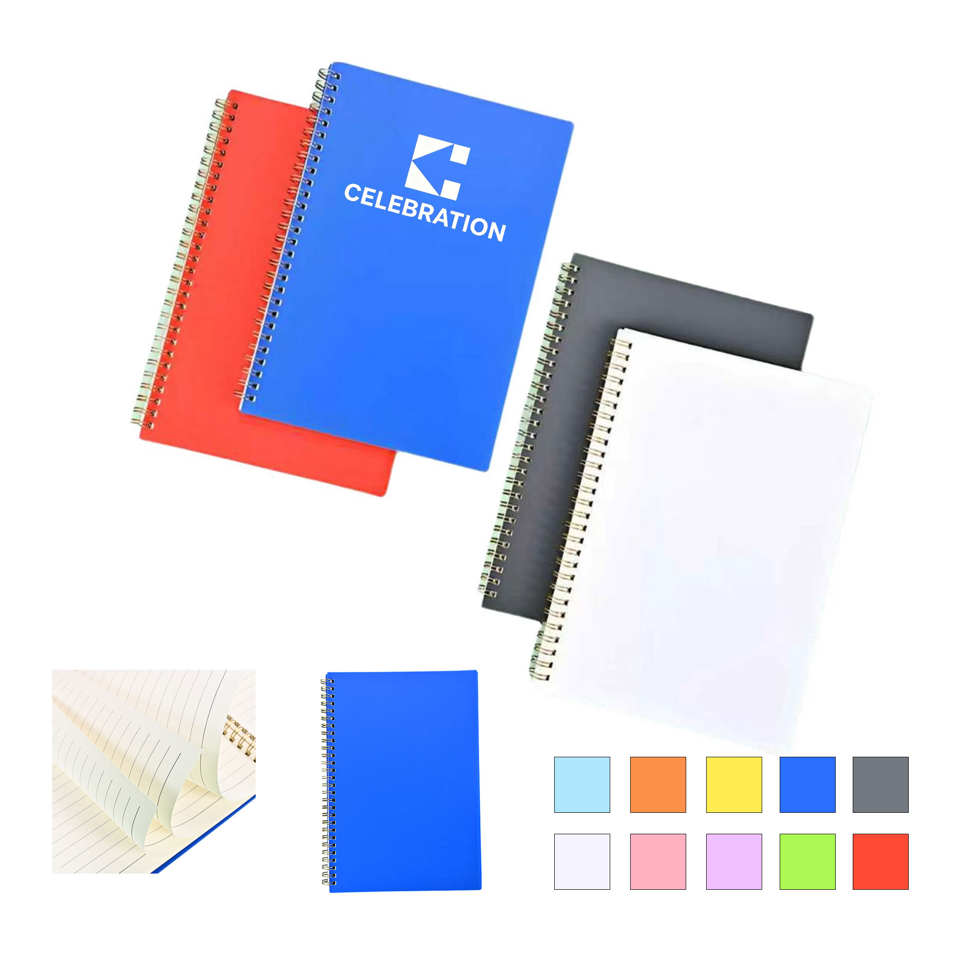 Customized Colored Horizontal Coil Notebook 2