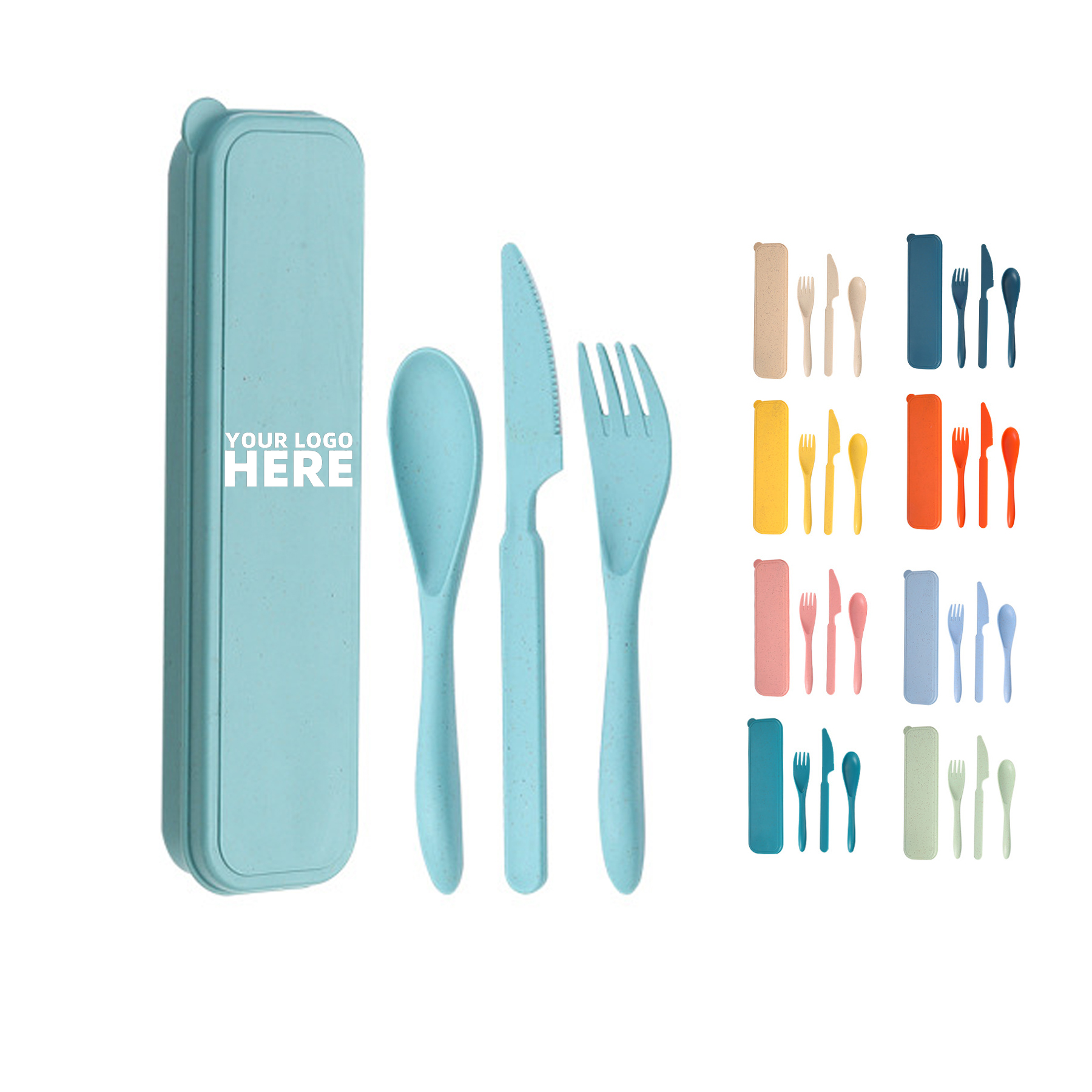Wheat Straw Spoon Fork Knife Tableware Set 1