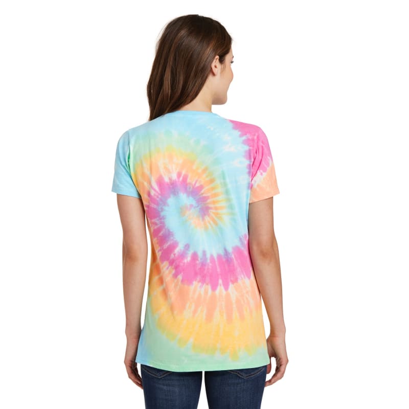 Port & Company Women's Tie-Dye V-Neck Tee. 36