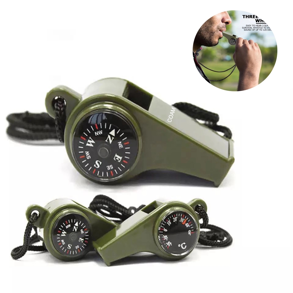 3-In-1 Emergency Survival Whistles 1
