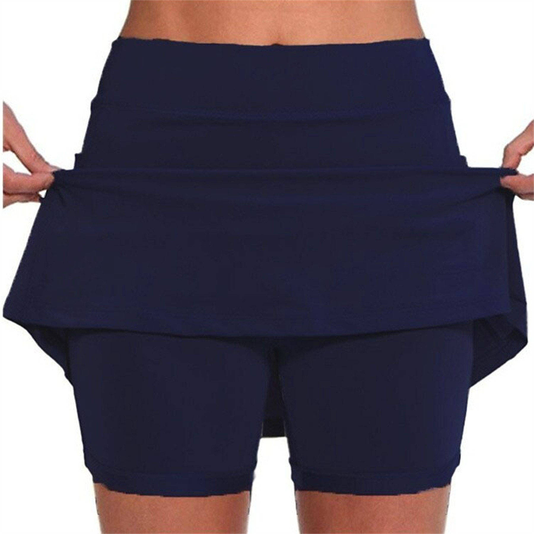 High Waist Athletic Sports Pants Skirt Casual Shorts 3