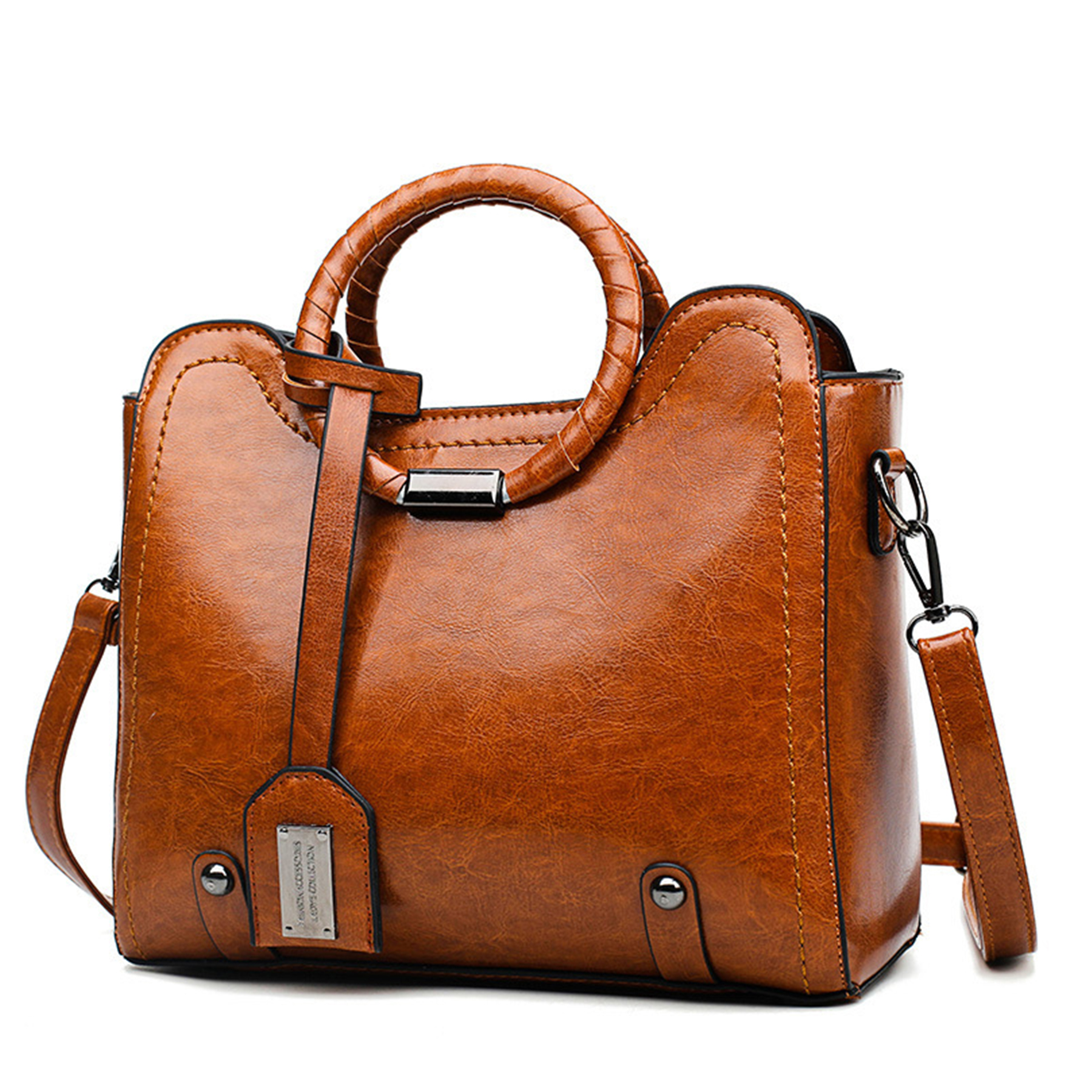 PU woven tote bag for women 5