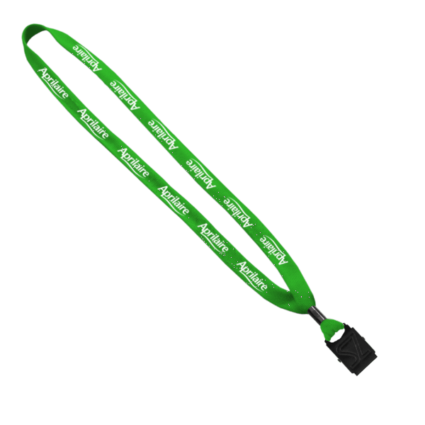5/8" Polyester Shoelace Lanyard with Metal Crimp & Split-Ring 107
