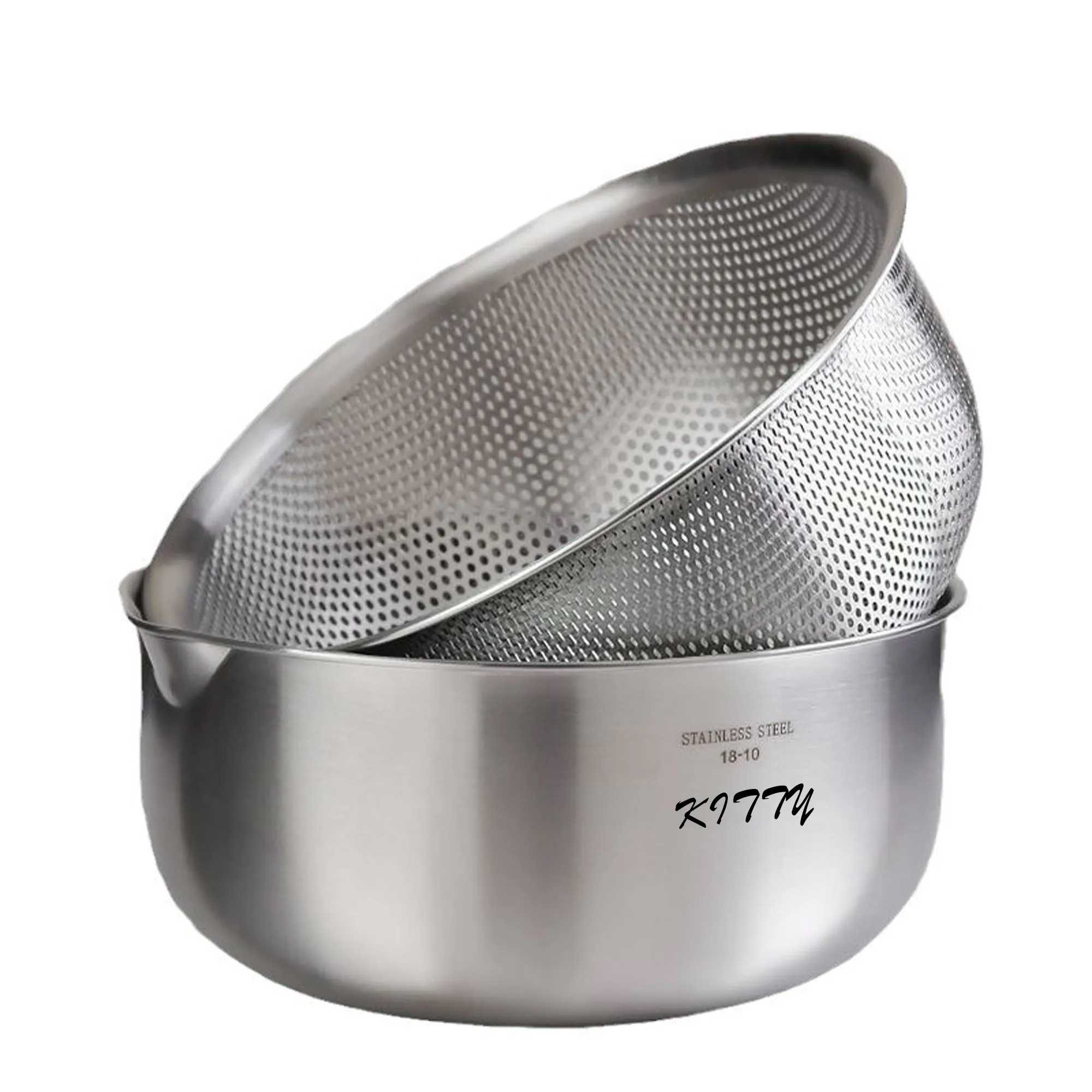 Thickened Stainless Steel Drain Basket Set 5