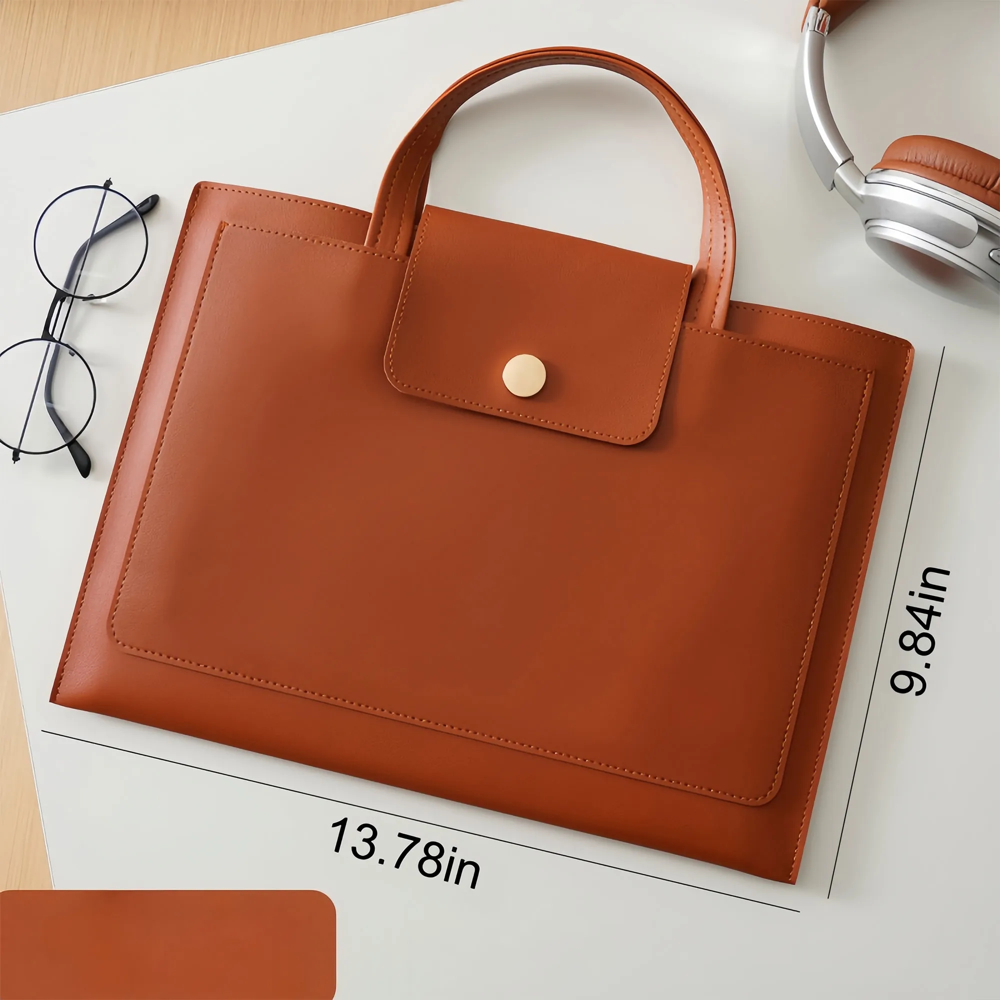 Premium Leather Office Document Bag With Waterproof 6