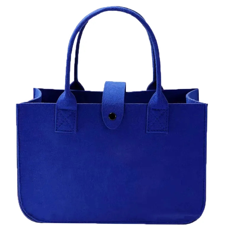 Solid Color Felt Tote Storage Bag 4