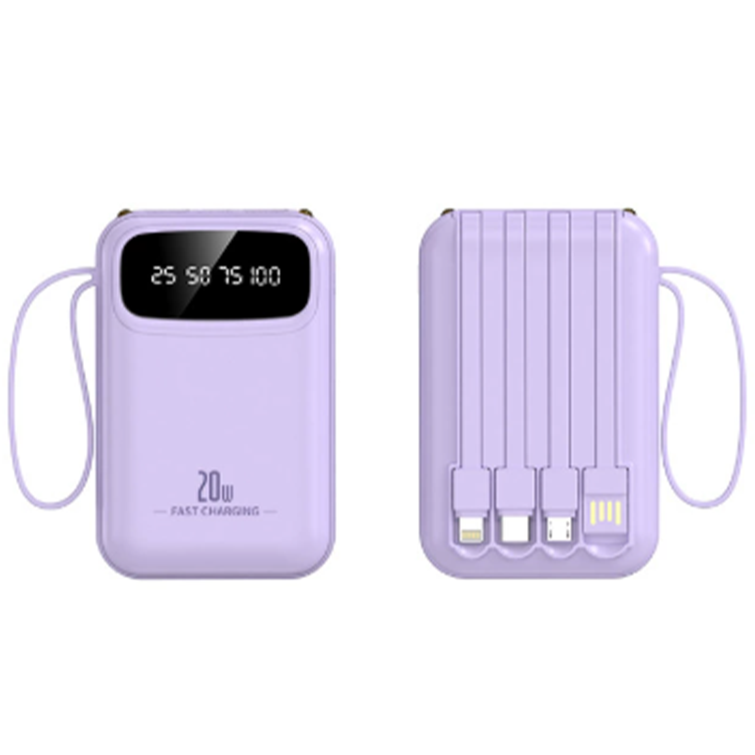 10000mAh Portable Power Bank W/ Built-in Cable 7