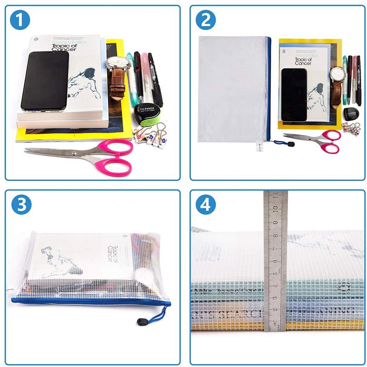 Zippered Water-Resistant PVC Bag Storage Pouch 4