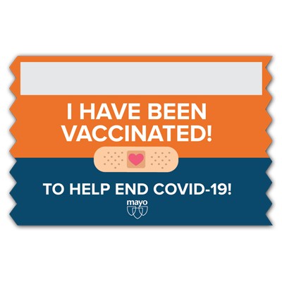 USA Made Side Peaked Paper Badge Ribbon Full-Color (2.25"x3.5")