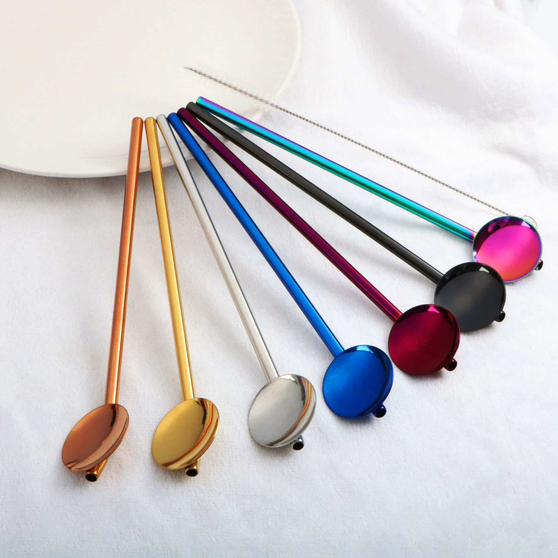 2 in 1 Stainless Steel Spoon Straw 3