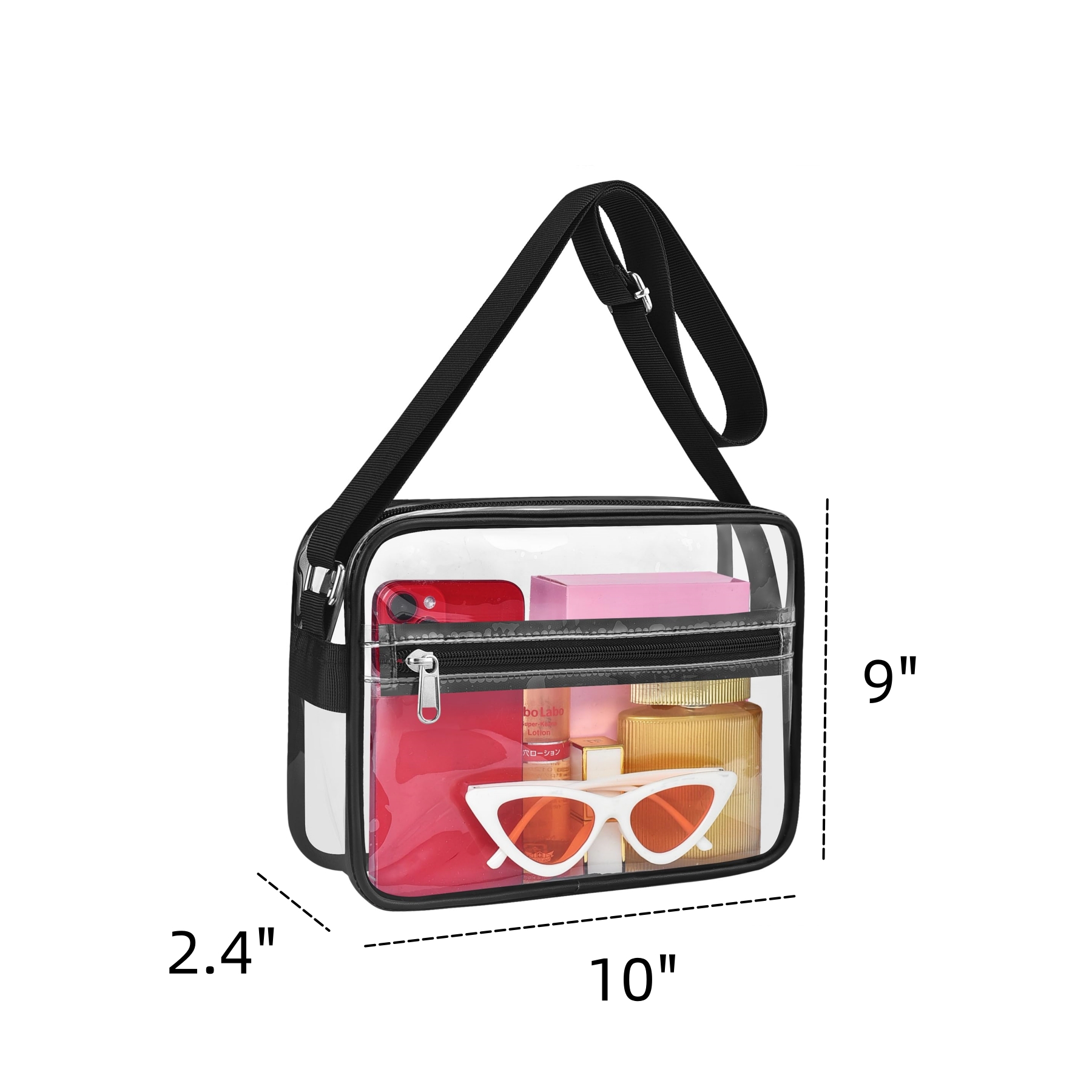 Clear Transparent PVC Crossbody Stadium Bag 2