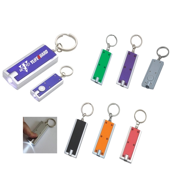 Rectangle LED Flashlight Keychain 5