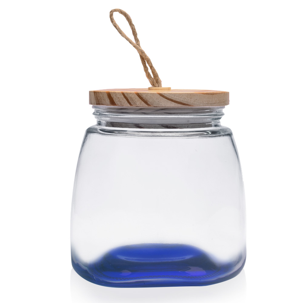 64 oz. Glass Candy Jars with Suction Wooden Lid 14
