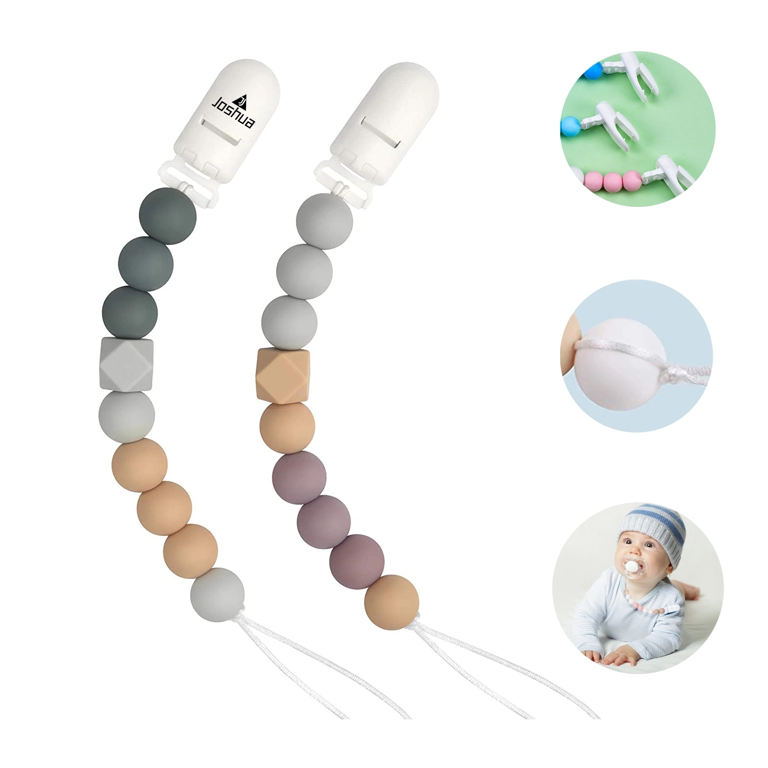 Silicone Baby Pacifier Clips Chain 1