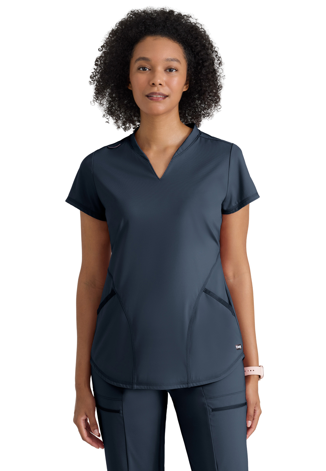 Grey's Anatomy Knit Stretch - Women's Two-Pocket V-Neck Define Scrub Top 17