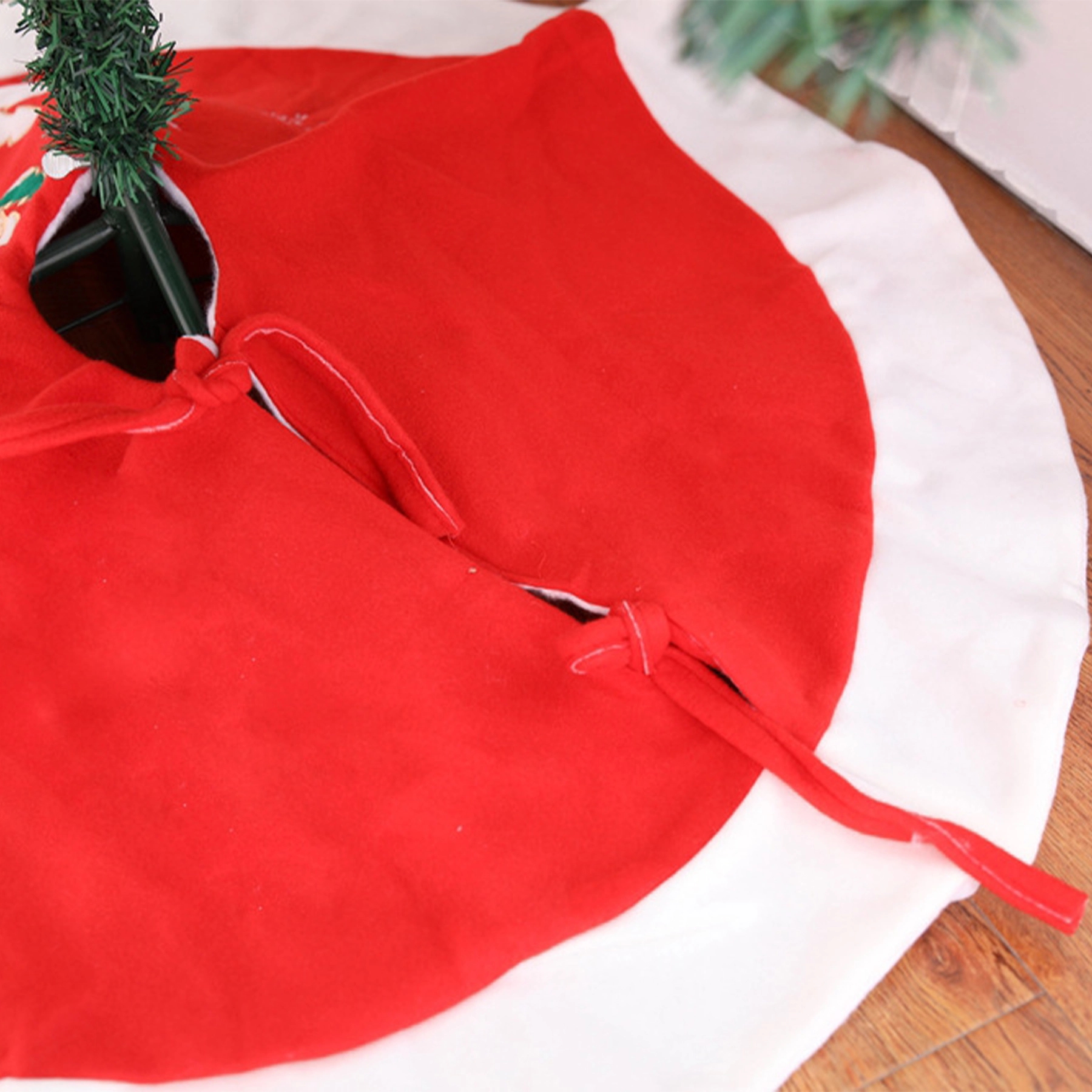 Red And White Xmas Christmas Tree Skirt Decorations 6
