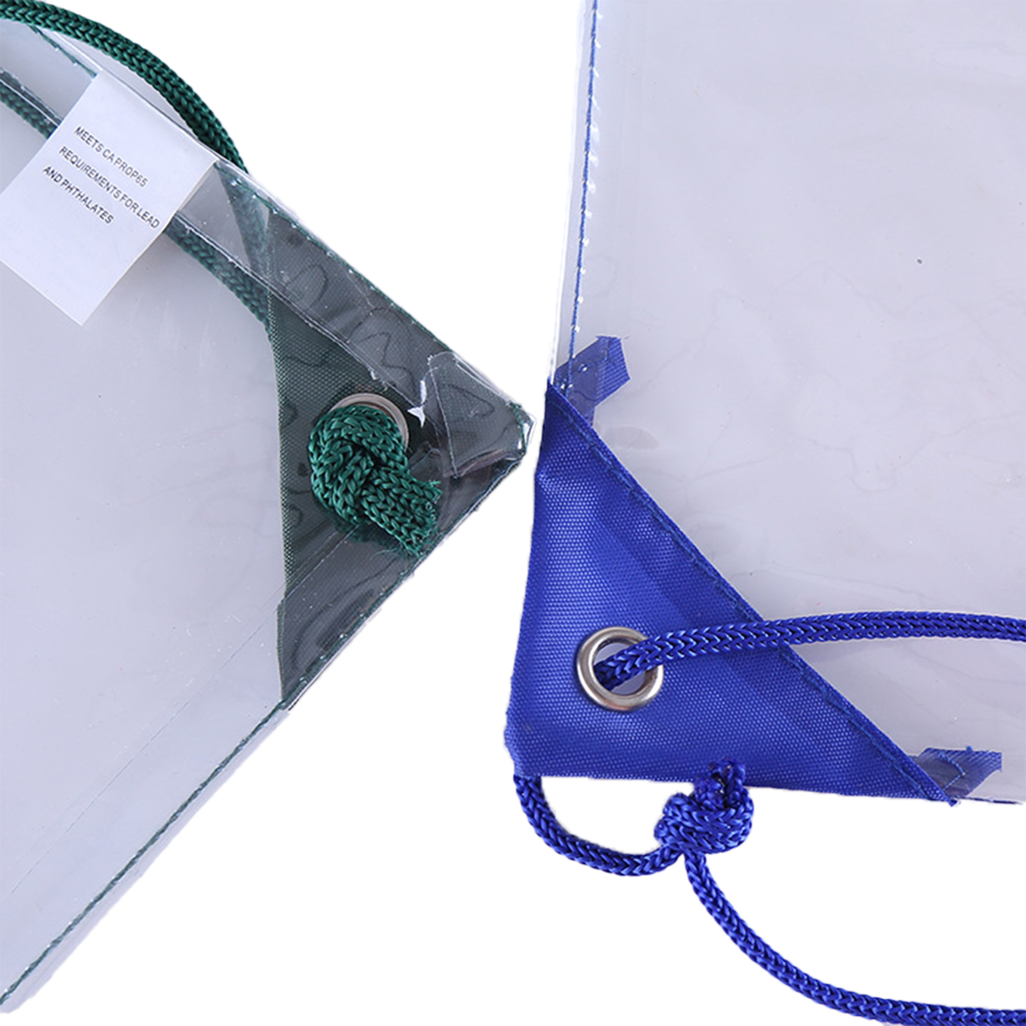 MOQ100 Transparent PVC Drawstring Bag 4