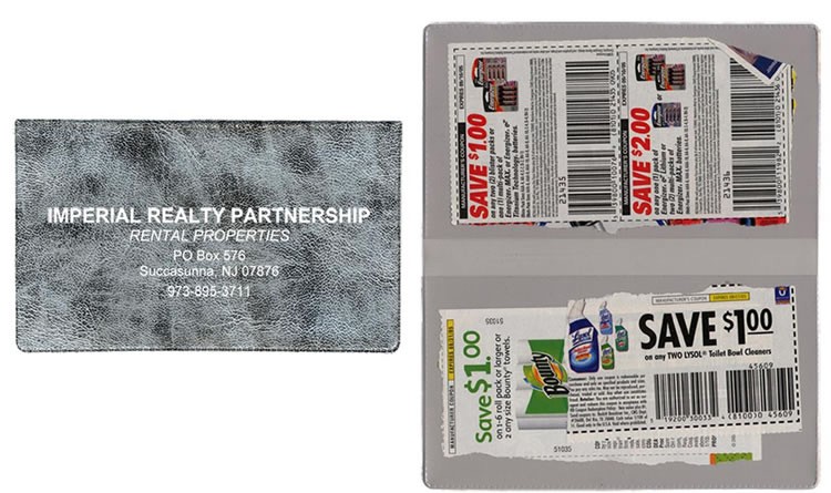 Two Pocket Coupon Case in Executive Vinyl 8