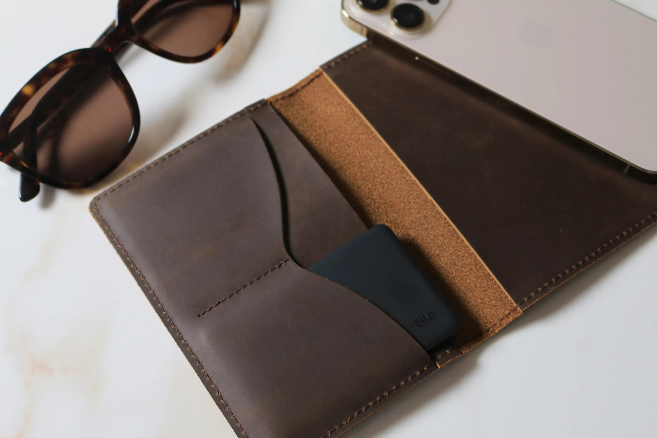 New Tile Slim with Full Grain Leather Passport Wallet 5