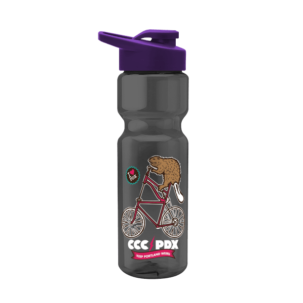 Blazer 28oz Transparent Bike Bottle w/Drink-thru Lid 227