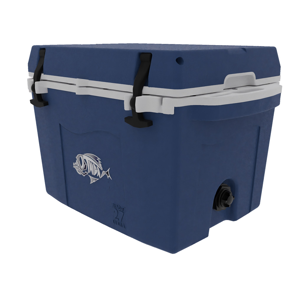 Taiga 27 Quart Cooler: Custom molded Logo, Custom PMS Color 38