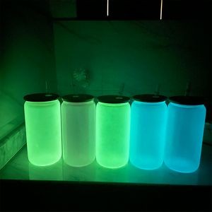 16Oz Changing Colour Frosted Glass Sublimation Cups 3