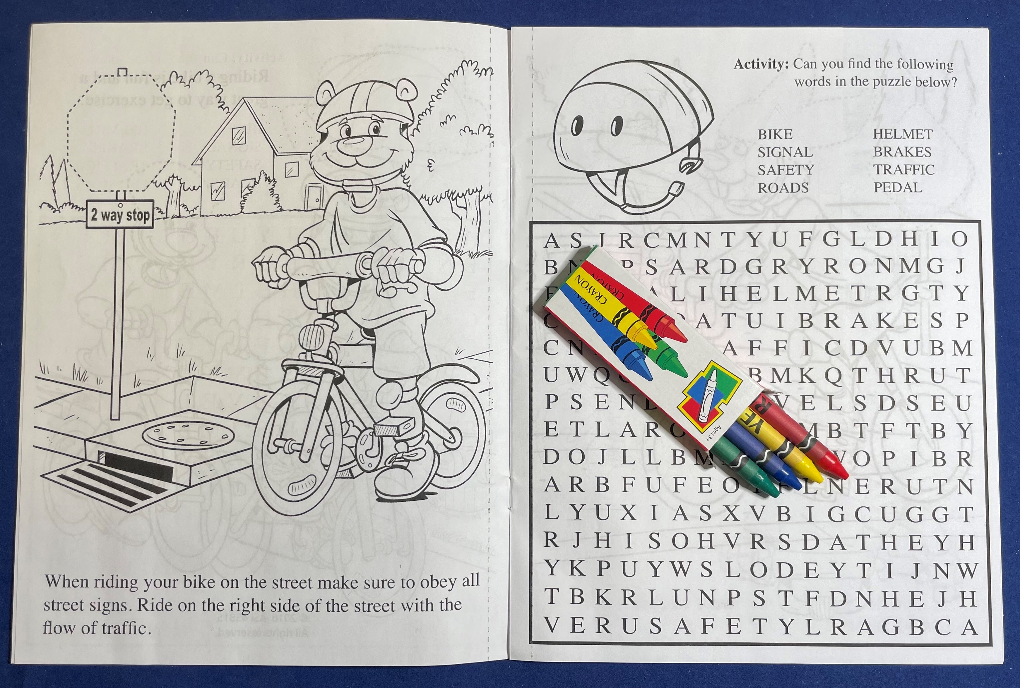 STICKER BOOK SET - Bike Safety Sticker Book Fun Pack 6