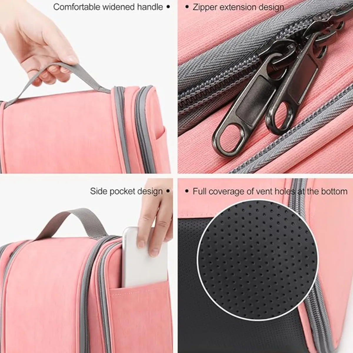 Pu Leather Hanging Travel Toiletry Bag All-Over Printing 6