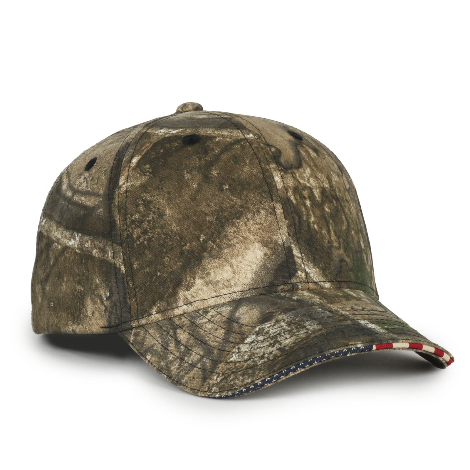 Camo Cap w/Woven Flag 3