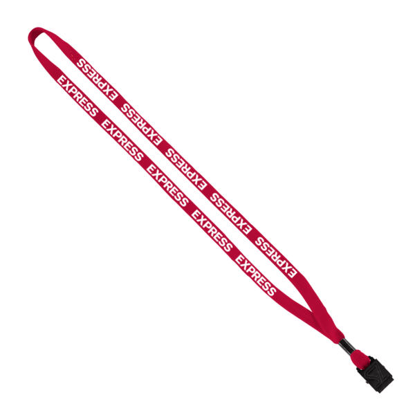 1/2" Cotton Lanyard with Metal Crimp & Split-Ring 91