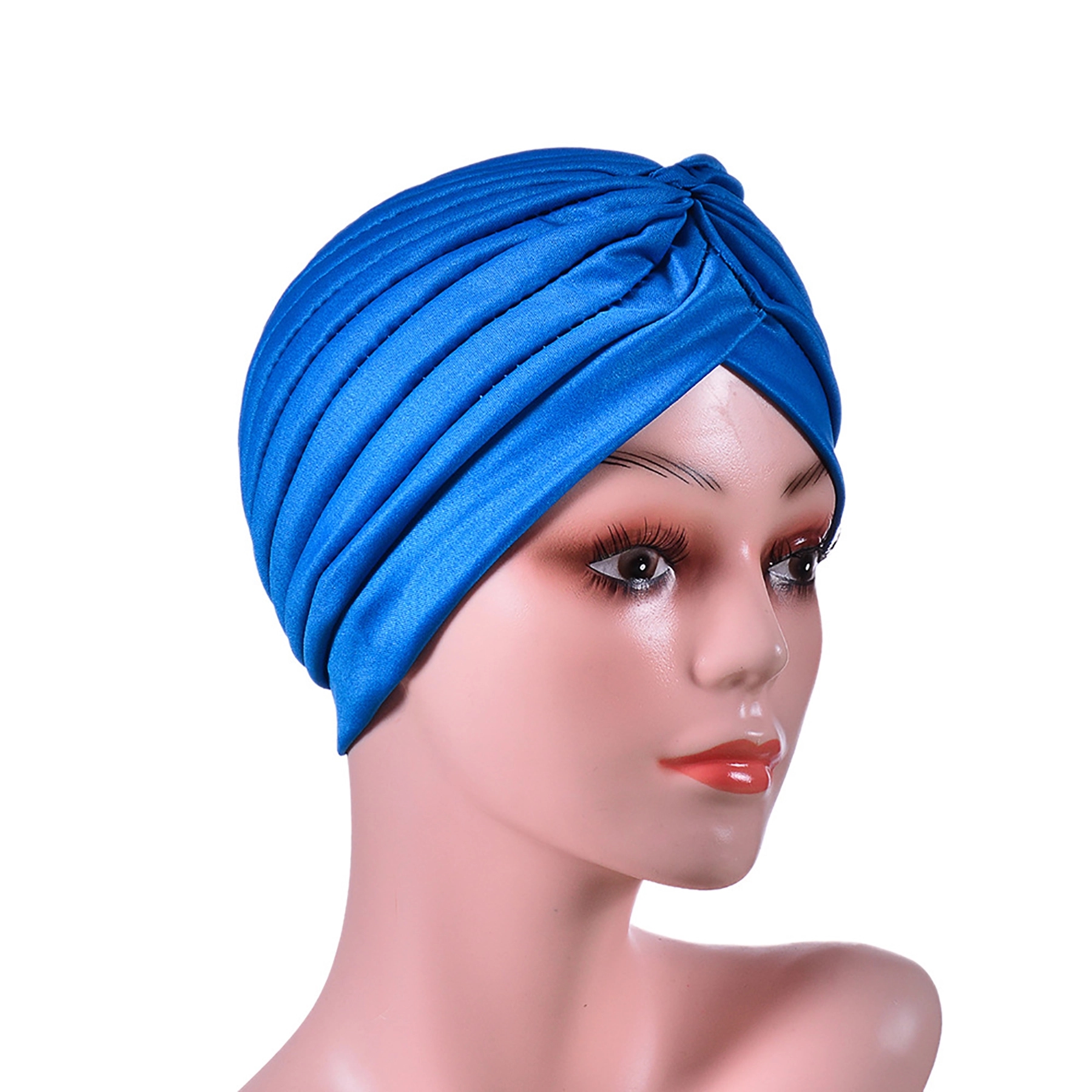Stretch Turban Head Wrap Polyester Cap India 15