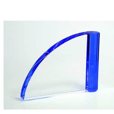 FAN BLUE AND CLEAR CRYSTAL AWARD 2