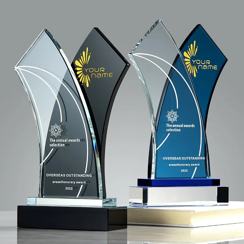 Tuxedo Wave Crystal Award 5