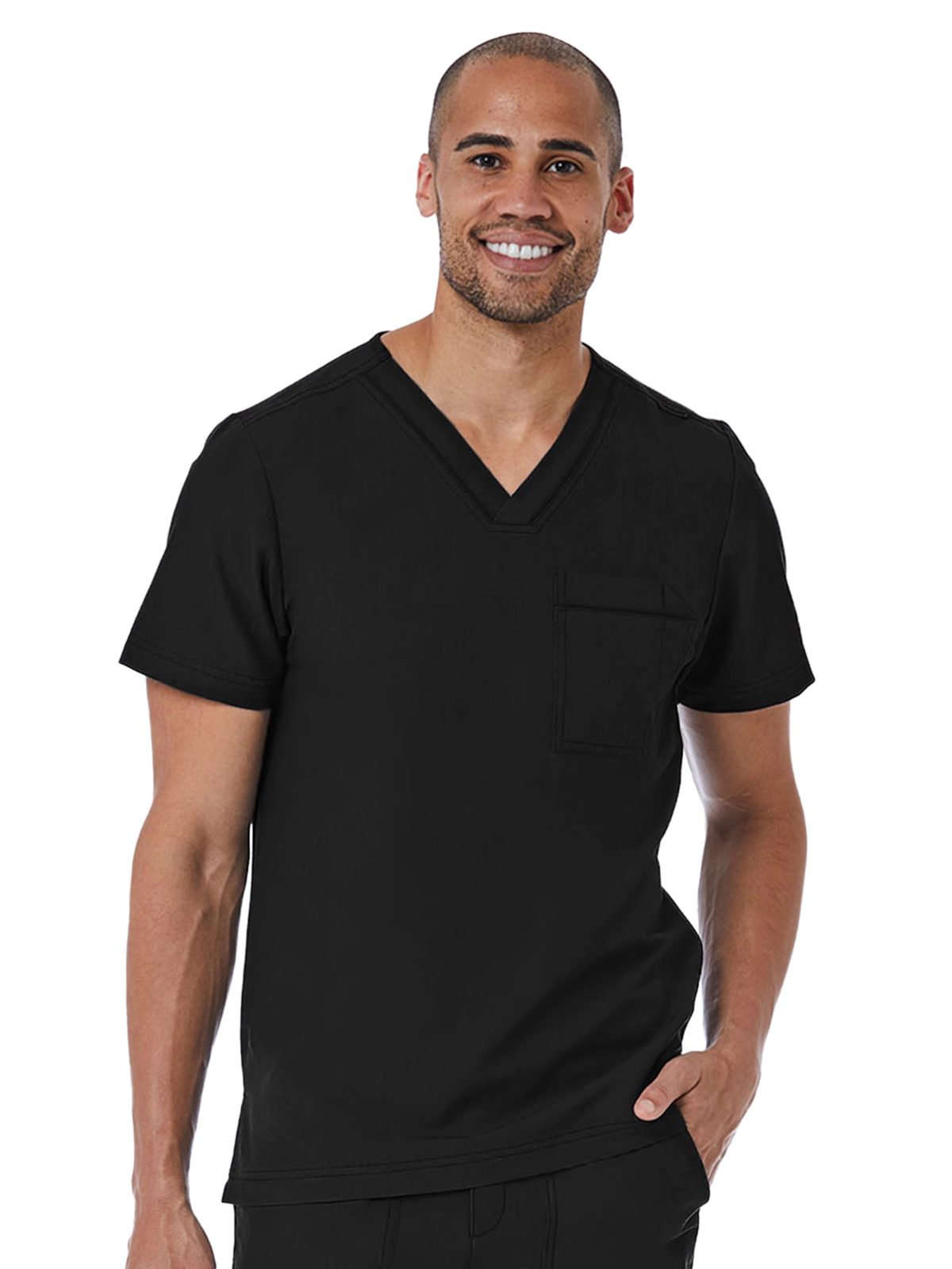 Maevn - Matrix Pro - Men's One-Pocket Tuckable Contrast Piping V-Neck Top 4