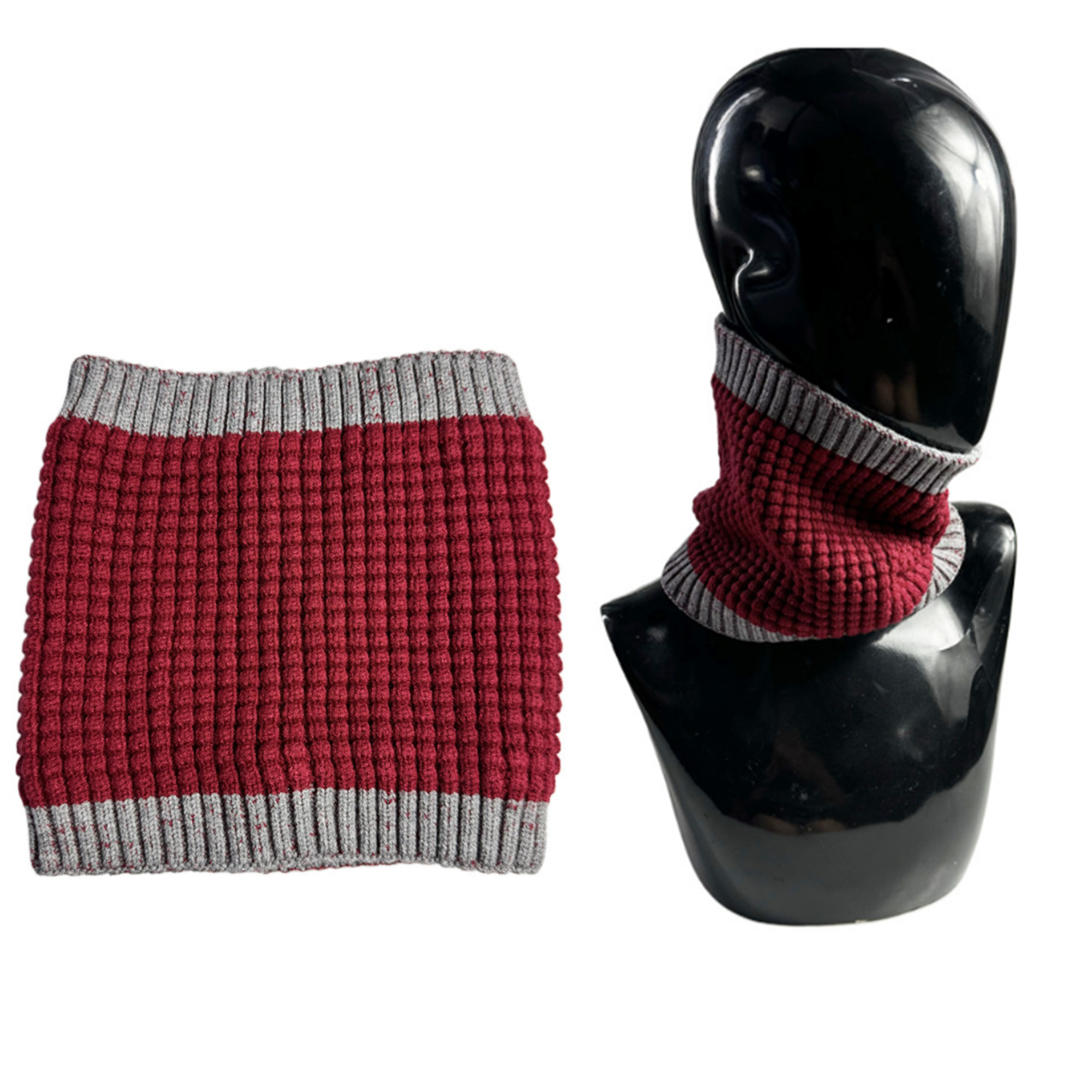 MOQ 50 PCS Flexible Winter Knitted Warm Neck Gaiter 6