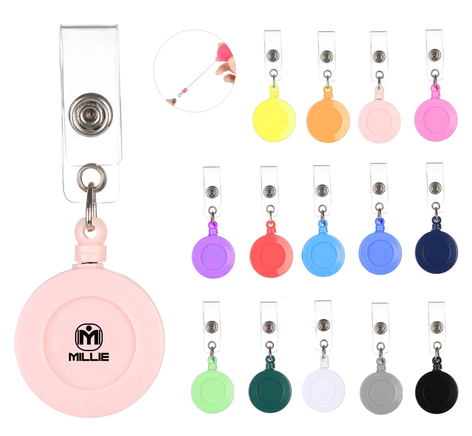 Retractable Reel Nurse ID Name Card Badge Holder 1