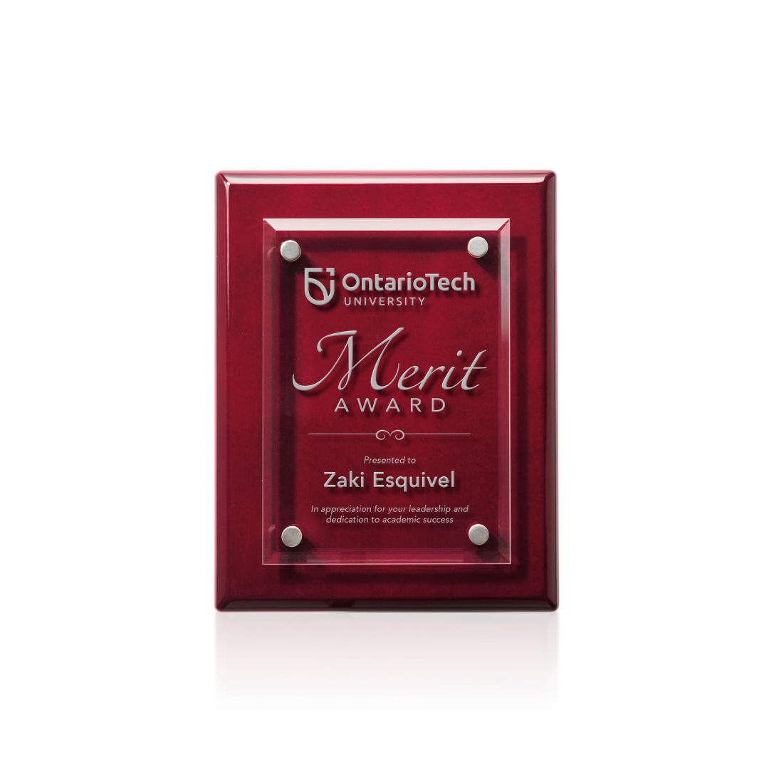 Caledon Plaque - Rosewood/Silver 12