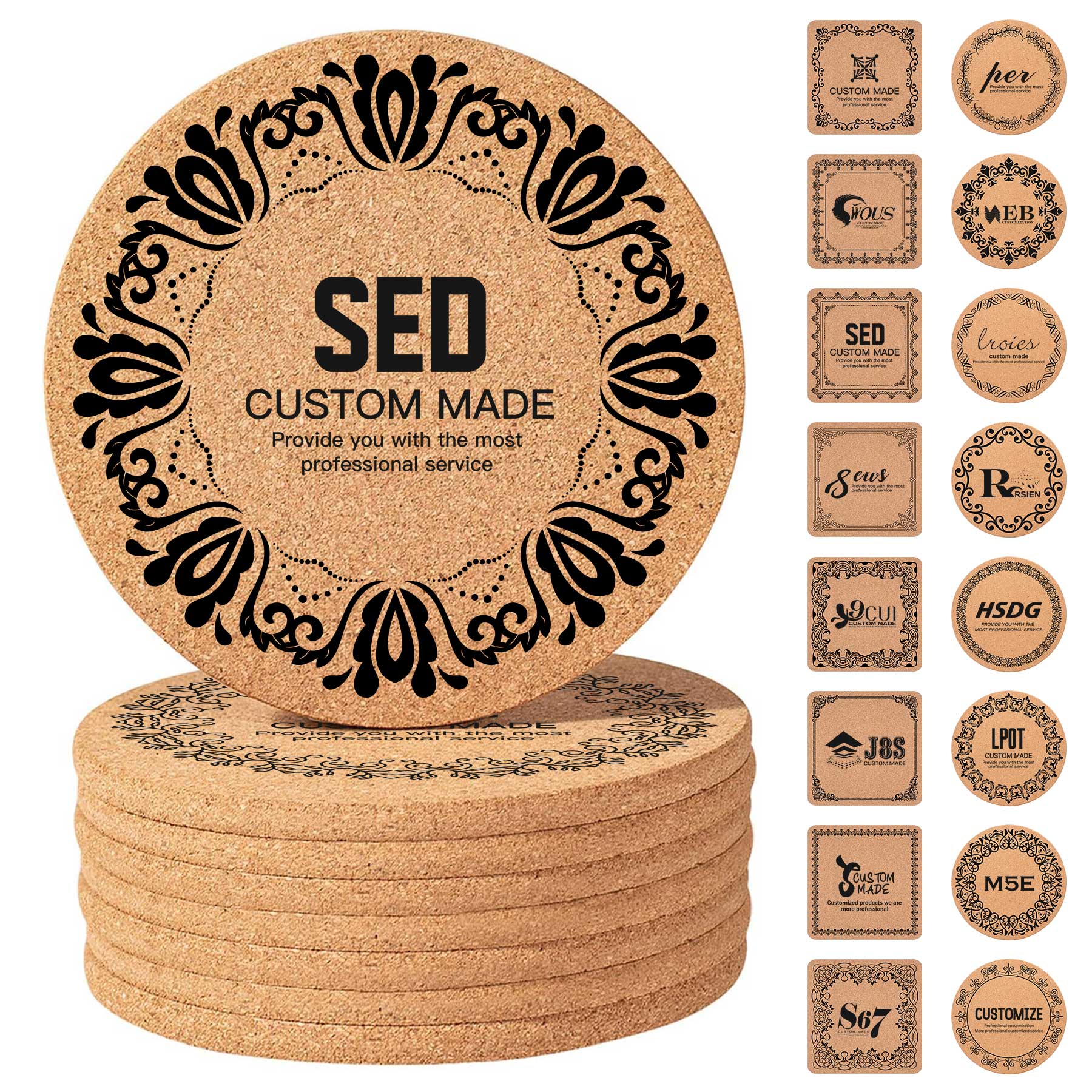 Round Cork Coasters 6